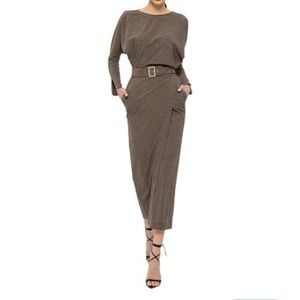 NWT BGL Brown Midi Dress Sz 4